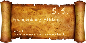 Spangenberg Viktor névjegykártya